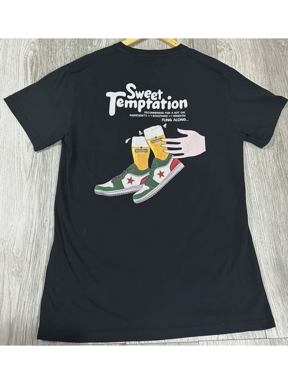 Heineken Sweet Temptation T Shirt Mens XL Black Beer Sneaker Graphic #14